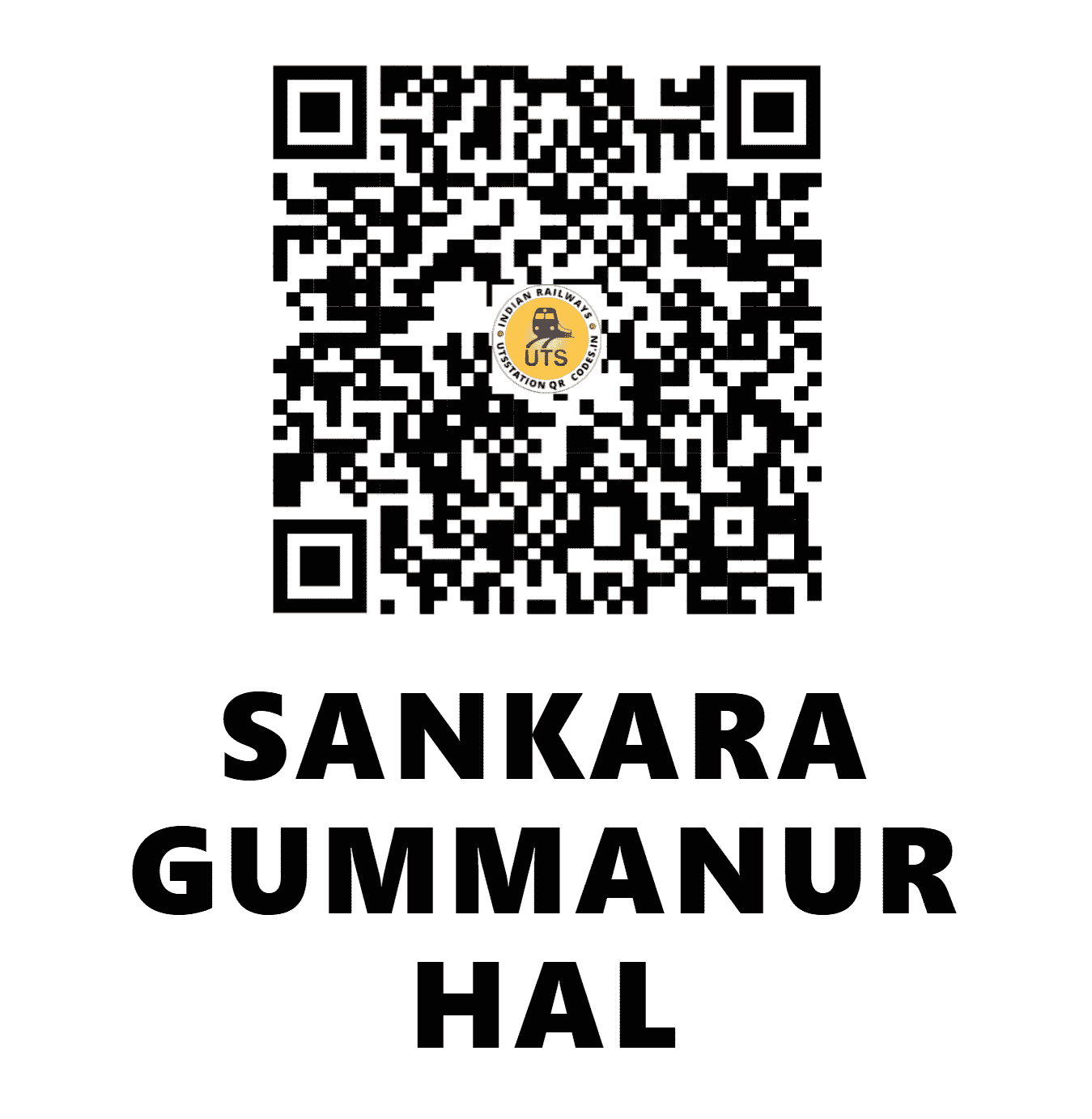 UTS QR Code for SANKARA GUMMANUR HAL - SNKG - SC (ANDHRA PRADESH)